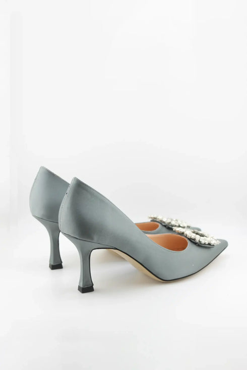 Sante Embellished Pointed Toe Kitten Heels